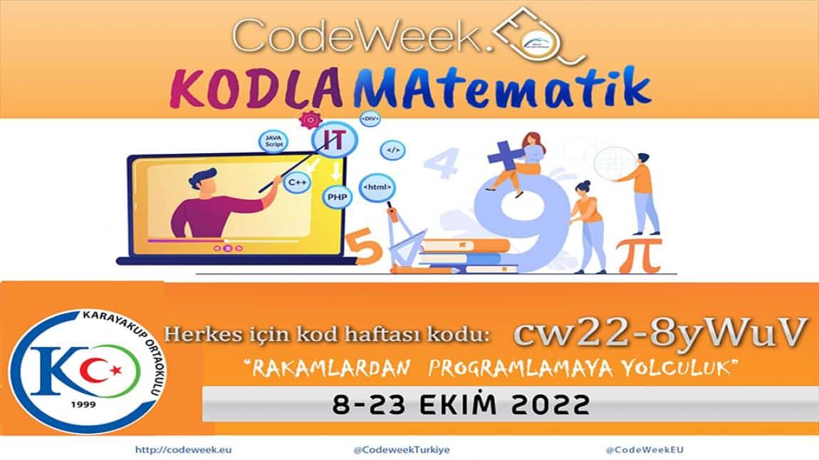 CodeWeek Haftası (8-23 Ekim ) KodlaMATEMATİK